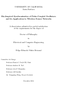 Cover page: Bio-Inspired Synchronization of Pulse-Coupled Oscillators and its Application to Wireless Sensor Networks