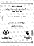 Cover page: Asean-Usaid Buildings Energy Conservation Project Final Report Volume I: Energy Standards