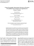 Cover page: Using Geographic Information Systems to Promote Community Involvement in Comprehensive Cancer Control