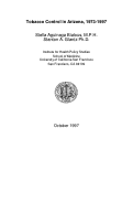 Cover page: Tobacco Control in Arizona, 1973-1997