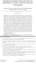Cover page: Imaging thermally damaged tissue by Polarization Sensitive Optical Coherence Tomography.