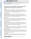 Cover page: Healthcare Access and Utilization among Korean Americans: The Mediating Role of English Use and Proficiency