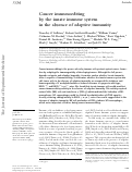 Cover page: Cancer immunoediting by the innate immune system in the absence of adaptive immunity