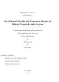 Cover page: On Minimal Models and Canonical Models of Elliptic Fourfolds with Section