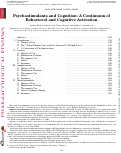 Cover page: Psychostimulants and Cognition: A Continuum of Behavioral and Cognitive Activation