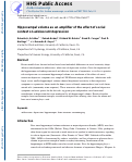 Cover page: Hippocampal Volume as an Amplifier of the Effect of Social Context on Adolescent Depression