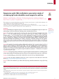 Cover page: Epigenome-wide DNA methylation association study of circulating IgE levels identifies novel targets for asthma.