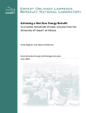 Cover page: Achieving a Net Zero Energy Retrofit - In a humid, temperate climate: Lessons from the University of Hawai'i at Manoa
