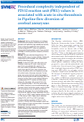 Cover page: Procedural complexity independent of P2Y12 reaction unit (PRU) values is associated with acute in situ thrombosis in Pipeline flow diversion of cerebral aneurysms