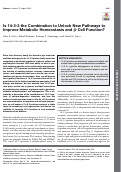 Cover page: Is 14-3-3 the Combination to Unlock New Pathways to Improve Metabolic Homeostasis and β-Cell Function?