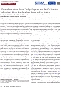 Cover page: Plasmodium vivax From Duffy-Negative and Duffy-Positive Individuals Share Similar Gene Pools in East Africa