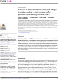 Cover page: Protocol of a mixed method research design to study medical respite programs for persons experiencing homelessness.