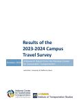 Cover page of Results of the 2023-2024 Campus Travel Survey