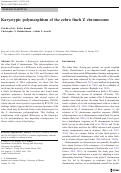 Cover page: Karyotypic polymorphism of the zebra finch Z chromosome