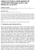 Cover page: Cross Cultural Comparison of Attitides towards Aging and Physical Activity