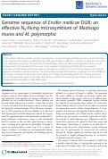 Cover page: Genome sequence of Ensifer medicae Di28; an effective N2-fixing microsymbiont of Medicago murex and M. polymorpha.