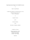 Cover page: Operating System Support for Parallel Processes