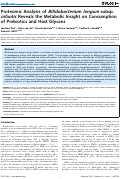 Cover page: Proteomic Analysis of Bifidobacterium longum subsp. infantis Reveals the Metabolic Insight on Consumption of Prebiotics and Host Glycans