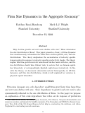 Cover page: Firm Size Dynamics in the Aggregate Economy