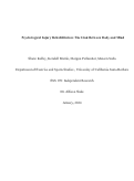 Cover page of Psychological Injury Rehabilitation: The Link Between Body and Mind