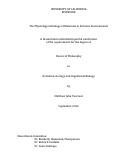 Cover page: The Physiological Ecology of Mammals in Extreme Environments