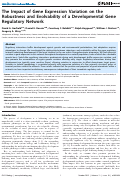 Cover page: The Impact of Gene Expression Variation on the Robustness and Evolvability of a Developmental Gene Regulatory Network