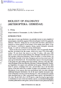Cover page: Biology of <em>Halobates (Heteroptera: Gerridae)</em>