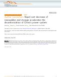 Cover page: Author Correction: Rapid cost decrease of renewables and storage accelerates the decarbonization of China’s power system