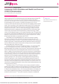 Cover page: Community COVID-19 Incidence and Health Care Personnel COVID-19 Seroprevalence