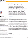 Cover page: Fluorescence-Guided Surgery of Retroperitoneal-Implanted Human Fibrosarcoma in Nude Mice Delays or Eliminates Tumor Recurrence and Increases Survival Compared to Bright-Light Surgery