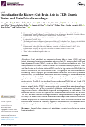 Cover page of Investigating the Kidney–Gut–Brain Axis in CKD: Uremic Toxins and Brain Microhemorrhages