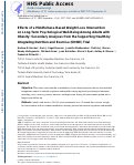 Cover page: Effects of a Mindfulness-Based Weight Loss Intervention on Long-term Psychological Well-being Among Adults with Obesity: Secondary Analyses from the Supporting Health by Integrating Nutrition and Exercise (SHINE) Trial