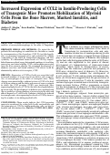 Cover page: Increased Expression of CCL2 in Insulin-Producing Cells of Transgenic Mice Promotes Mobilization of Myeloid Cells From the Bone Marrow, Marked Insulitis, and Diabetes