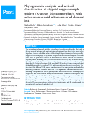 Cover page: Phylogenomic analysis and revised classification of atypoid mygalomorph spiders (Araneae, Mygalomorphae), with notes on arachnid ultraconserved element loci