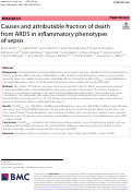 Cover page: Causes and attributable fraction of death from ARDS in inflammatory phenotypes of sepsis.
