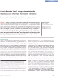 Cover page: A role for the Smc3 hinge domain in the maintenance of sister chromatid cohesion