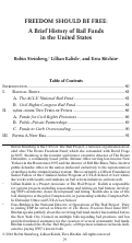 Cover page: Freedom Should Be Free: A Brief History of Bail Funds in the United States