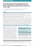 Cover page: Dexmedetomidine Prevents Cognitive Decline by Enhancing Resolution of High Mobility Group Box 1 Protein-induced Inflammation through a Vagomimetic Action in Mice