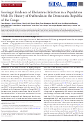 Cover page: Serologic Evidence of Ebolavirus Infection in a Population With No History of Outbreaks in the Democratic Republic of the Congo.