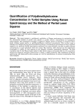 Cover page: Quantification of polydimethylsiloxane concentration in turbid samples using raman spectroscopy and the method of partial least squares