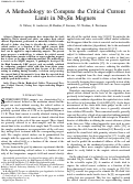 Cover page: A methodology to compute the critical current limit in Nb3Sn magnets