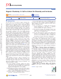 Cover page: Organic Chemistry: A Call to Action for Diversity and Inclusion