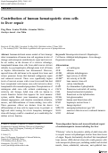 Cover page: Contribution of human hematopoietic stem cells to liver repair