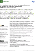 Cover page: Towards Uncovering the Role of Incomplete Penetrance in Maculopathies through Sequencing of 105 Disease-Associated Genes.