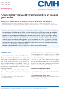 Cover page: Chemotherapy induced liver abnormalities: an imaging perspective