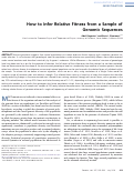 Cover page: How to infer relative fitness from a sample of genomic sequences.