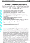 Cover page: The evolution of the dust and gas content in galaxies⋆