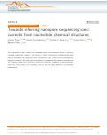 Cover page: Towards inferring nanopore sequencing ionic currents from nucleotide chemical structures