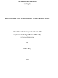 Cover page: Process Operational Safety via Integrated Design of Control and Safety Systems