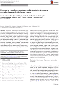 Cover page: Depressive episodes, symptoms, and trajectories in women recently diagnosed with breast cancer.